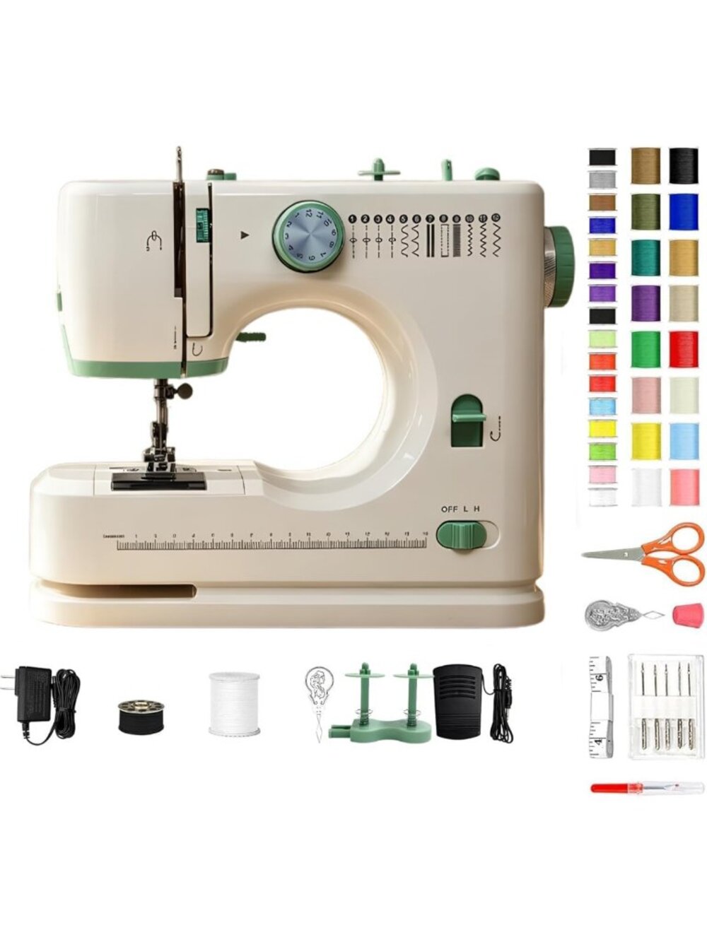 Mini Portable Sewing Machine for Beginners, 12 Stitches, Compact & Lightweight
